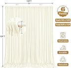 30x10ft Ivory Backdrop Curtain Panels for Parties - Wrinkle Free Polyester Photo Curtain Backdrop Wedding Back, alternate