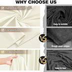 30x10ft Ivory Backdrop Curtain Panels for Parties - Wrinkle Free Polyester Photo Curtain Backdrop Wedding Back, alternate