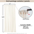 30x10FT Ivory Backdrop Curtains for Wedding Parties, Wrinkle Free Photo Backdrop Curtains for Wedding Birthday, alternate