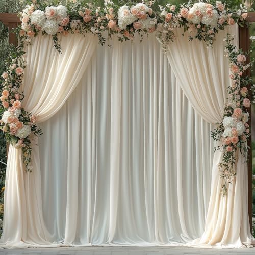 30x10FT Ivory Backdrop Curtains for Wedding Parties, Wrinkle Free Photo Backdrop Curtains for Wedding Birthday, alternate