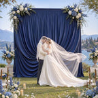 30x10ft Navy Blue Backdrop Curtain Wrinkle Free Photo Backdrop Drapes for Wedding Party Birthday Baby Shower, alternate view