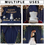 30x10FT Navy Blue Backdrop Curtains for Wedding Parties, Wrinkle Free Photo Backdrop Curtains for Wedding, alternate view 2