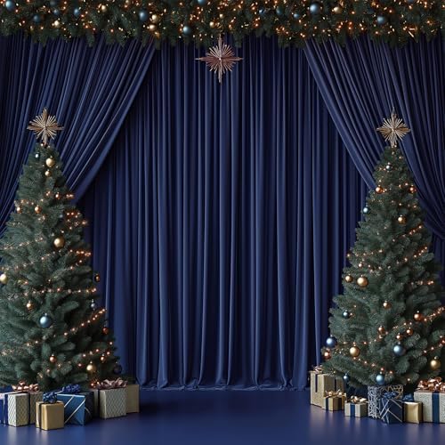 30x10FT Navy Blue Backdrop Curtains for Wedding Parties, Wrinkle Free Photo Backdrop Curtains for Wedding, alternate view 5