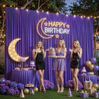 30x10ft Purple Backdrop Curtain Panels for Parties - Wrinkle Free Polyester Photo Curtain Backdrop Wedding Back, alternate