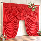 30x10ft Red Backdrop Curtain Wrinkle Free Photo Backdrop Drapes for Wedding Party Birthday Baby Shower