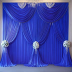 30x10ft Royal Blue Backdrop Curtain Panels for Parties - Wrinkle Free Polyester Photo Curtain Backdrop Wedding