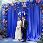 30x10ft Royal Blue Backdrop Curtain Panels for Parties - Wrinkle Free Polyester Photo Curtain Backdrop Wedding, alternate