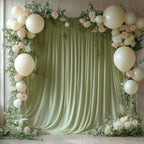 30x10FT Sage Green Backdrop Curtains for Wedding Parties, Wrinkle Free Photo Backdrop Curtains for Wedding, alternate view 6