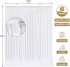 30x10ft White Backdrop Curtain Panels for Parties - Wrinkle Free Polyester Photo Curtain Backdrop Wedding Back, alternate