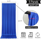 30x10FT Wrinkle Free Royal Blue Backdrop Curtains for Parties Blue Curtain Backdrop for Baby Shower Soft, alternate view 3