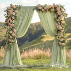 30x10ft Wrinkle Free Sage Green Backdrop Curtain for Parties Soft Fabric Drapes Wedding Curtain Backdrop for