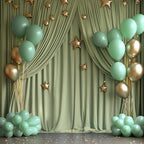 30x10ft Wrinkle Free Sage Green Backdrop Curtain for Parties Soft Fabric Drapes Wedding Curtain Backdrop for, alternate view