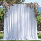 30x10ft Wrinkle Free White Backdrop Curtain for Parties Soft Fabric Drapes Wedding White Curtain Backdrop for