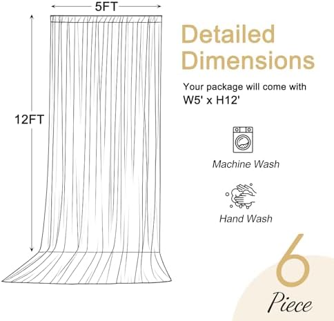 30x12ft White Backdrop Curtains for Parties Wrinkle Free Fabric Backdrop Curtain Wedding Photo Drapes Backdrop, alternate