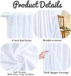 30x12ft White Backdrop Curtains for Parties Wrinkle Free Fabric Backdrop Curtain Wedding Photo Drapes Backdrop, alternate