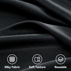 30x14ft Black Backdrop Curtains for Parties, Wrinkle Free Polyester 6 Panels Photo Backdrop Drapes 14 ft Long, alternate view
