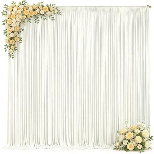 30x15ft Ivory Backdrop Curtains for Parties Wrinkle Free Fabric Backdrop Curtain Wedding Photo Drapes Backdrop, alternate