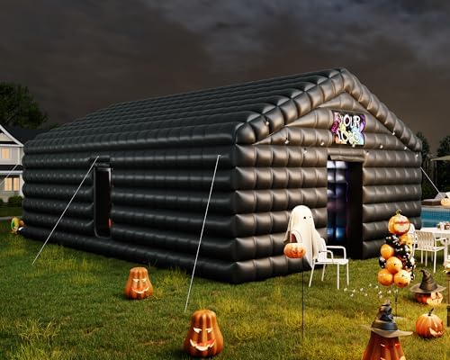 30x20x14 FT Large Inflatable Nightclub Tent for Adults, Black Portable Inflatable Night Club Gazebo with 2 Side