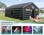 30x20x14 FT Large Inflatable Nightclub Tent for Adults, Black Portable Inflatable Night Club Gazebo with 2 Side, alternate
