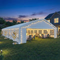 30x60 FT Outdoor Party Tent with Removable Sidewalls, Heavy Duty Event Canopy with Cathedral Windows, Large