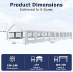30x60 FT Outdoor Party Tent with Removable Sidewalls, Heavy Duty Event Canopy with Cathedral Windows, Large, alternate view 2
