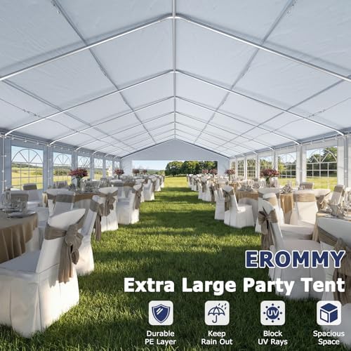 30x60 FT Outdoor Party Tent with Removable Sidewalls, Heavy Duty Event Canopy with Cathedral Windows, Large, alternate view 6