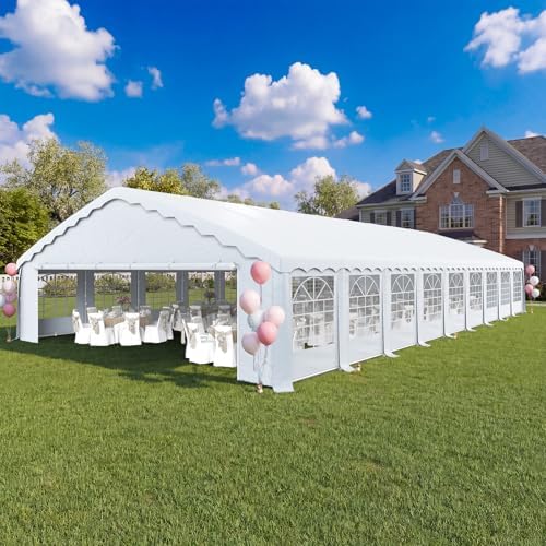 30x60 FT Outdoor Party Tent with Removable Sidewalls, Heavy Duty Event Canopy with Cathedral Windows, Large, alternate view 7