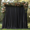 30x7ft Wrinkle Free Black Backdrop Curtain for Parties Soft Fabric Drapes Wedding Black Curtain Backdrop for
