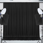 30x7ft Wrinkle Free Black Backdrop Curtain for Parties Soft Fabric Drapes Wedding Black Curtain Backdrop for, alternate view