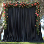 30x7ft Wrinkle Free Black Backdrop Curtain for Parties Soft Fabric Drapes Wedding Black Curtain Backdrop for, alternate view