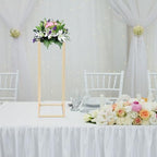 31 in Gold Wedding Flower Stand with Acrylic Top Panel, alternate view 2