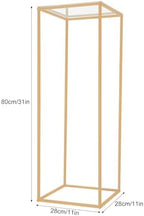 31 in Gold Wedding Flower Stand with Acrylic Top Panel, alternate view 3