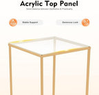 31 in Gold Wedding Flower Stand with Acrylic Top Panel, alternate view 5