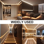 32.8ft COB LED Strip Light Warm White, High Bright LED Strips with 320LEDs, RF Remote and UL Power Supply, 3000K, alternate