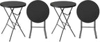 32" Cocktail Table, Folding Round Table Bar Height, High Top Table (Pack of 2)