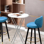 32-Inch Folding Cocktail Table, Bar Height Round Table, 2 Pack, White in White, alternate view 4
