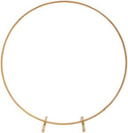 32 inch Gold Metal Round Hoop Wedding Centerpiece, Large Scale Self Standing Floral Frame for Head Tables and, alternate view