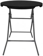 32 Inch Round 43 Inch Bar Height Folding Table, Black Commercial Cocktail High Top Table with Removable Legs