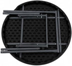 32 Inch Round 43 Inch Bar Height Folding Table, Black Commercial Cocktail High Top Table with Removable Legs, alternate view