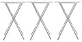 32 Inch Round 43 Inch Bar Height White Granite Folding Patio Table Set of 3
