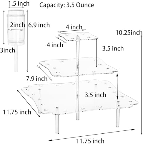32 Pack Push Cake Pop Containers & 32 Holes Acrylic Clear Cake Stand, Plastic Reusable Round Shaped Push Up, alternate view 3