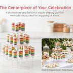 32 Pack Push Cake Pop Containers & 32 Holes Acrylic Clear Cake Stand, Plastic Reusable Round Shaped Push Up, alternate view 6