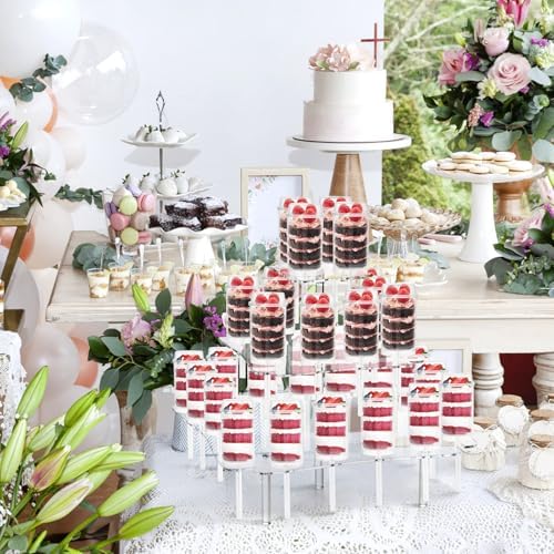 32 Pack Push Cake Pop Containers & 32 Holes Acrylic Clear Cake Stand, Plastic Reusable Round Shaped Push Up, alternate view 7