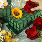 32 Packs Floral Foam Cage Rectangle Flower Cage Holders with Floral Foam Flower Arrangement Supplies for Fresh, alternate