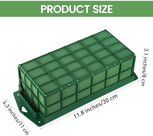 32 Packs Floral Foam Cage Rectangle Flower Cage Holders with Floral Foam Flower Arrangement Supplies for Fresh, alternate