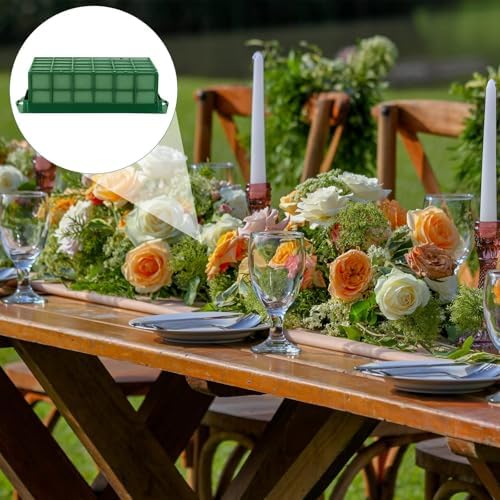 32 Packs Floral Foam Cage Rectangle Flower Cage Holders with Floral Foam Flower Arrangement Supplies for Fresh, alternate