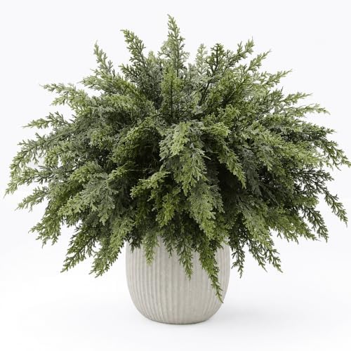 32 Pcs Artificial Lifelike Touch Christmas Cedar Branches for Vase Decor