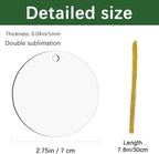 32 pcs Metal Sublimation Ornament Blanks, Christmas Ornaments Sublimation Christmas Ornament Blanks for Christma, alternate