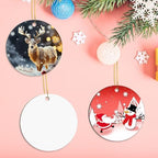 32 pcs Metal Sublimation Ornament Blanks, Christmas Ornaments Sublimation Christmas Ornament Blanks for Christma, alternate