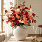 32 PCS Silk Mums Artificial Fall Flowers with Eucalyptus for Vase, alternate view 2